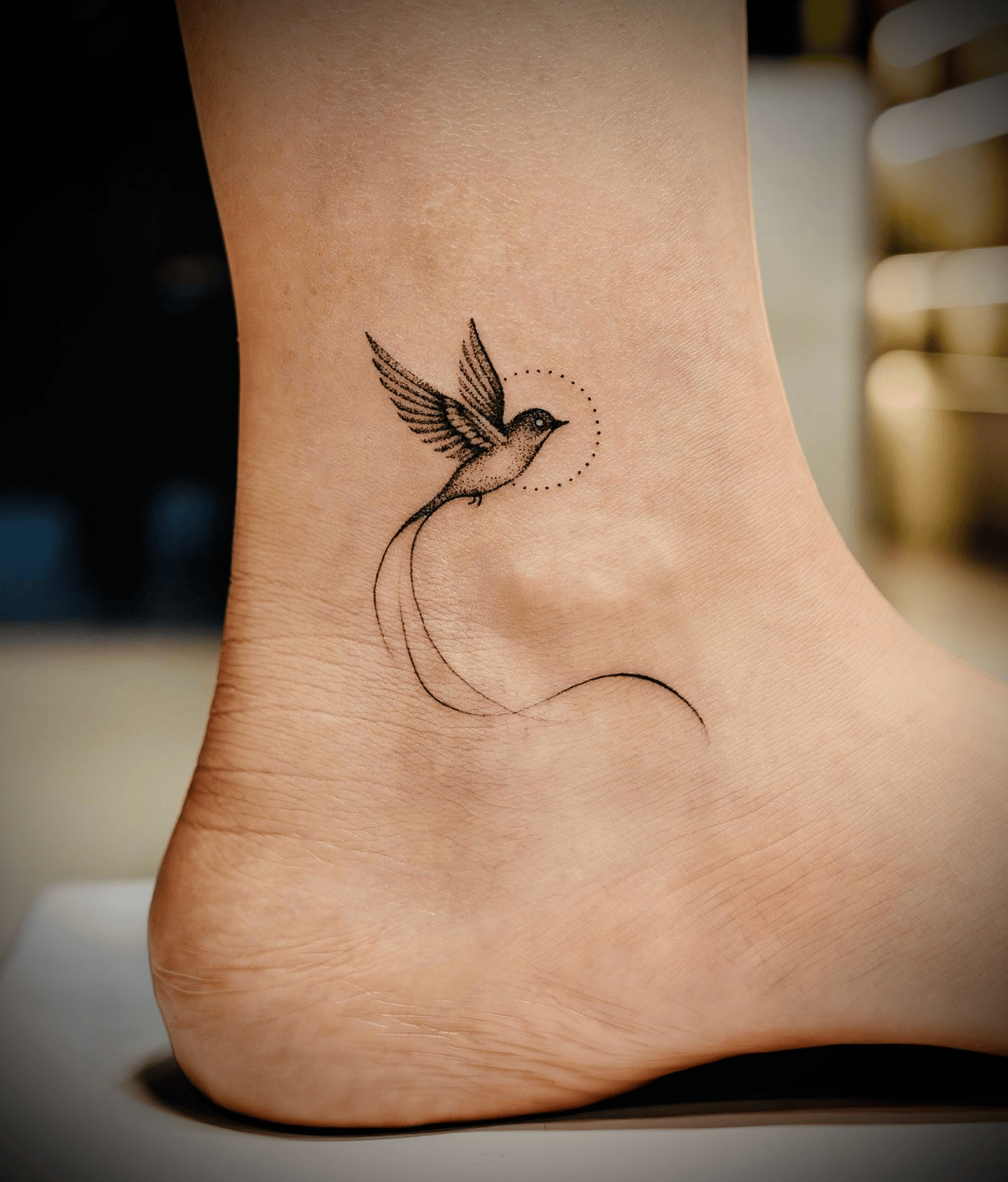 "Kriti Sanon leg tattoo flying bird design shared on Instagram"